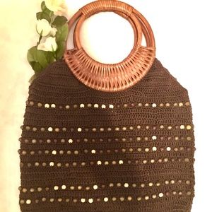 Beaded Knit Bag